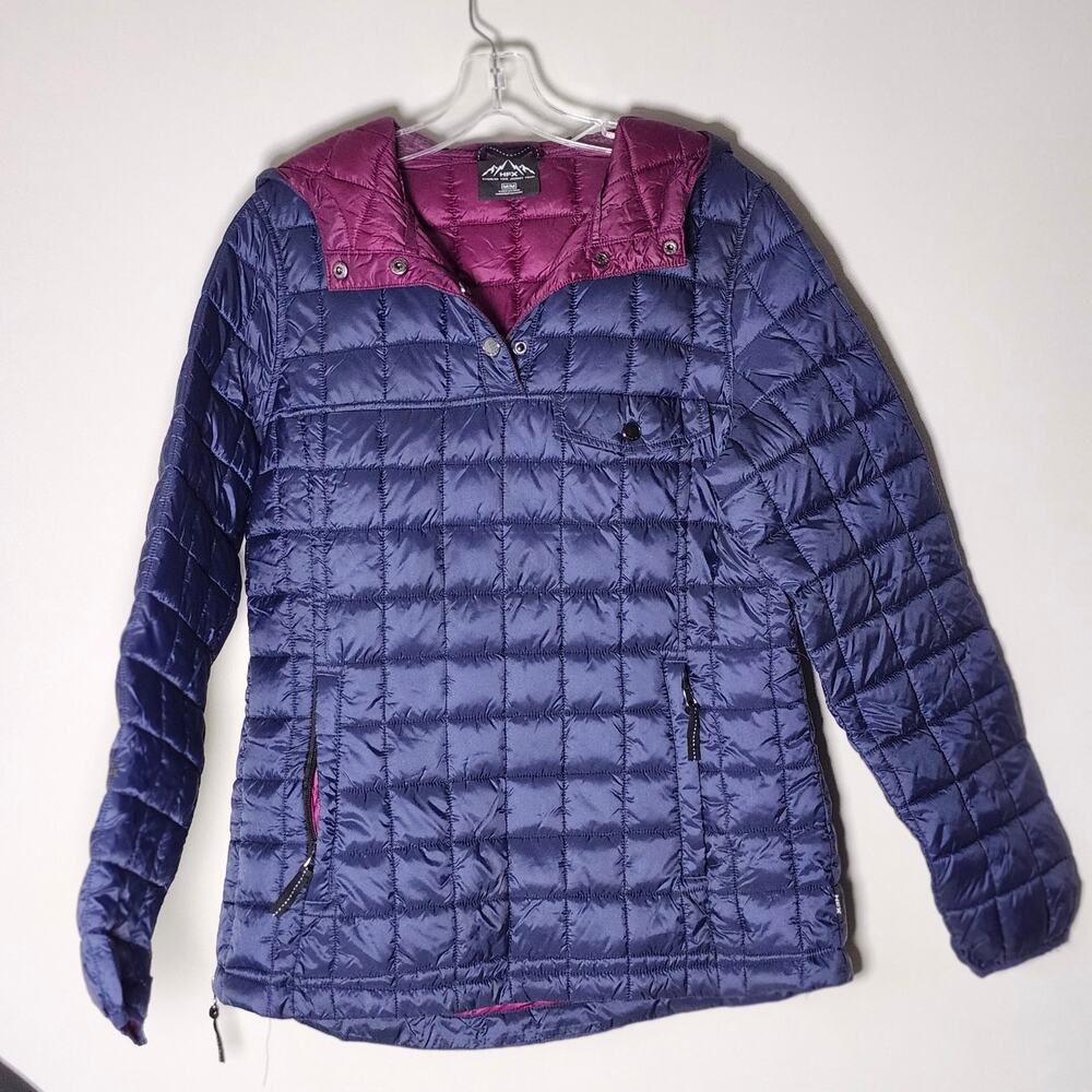 HFX Women Marine Navy Hooded Pullover Packable Puffer Jacket M  Outdoors A0062
